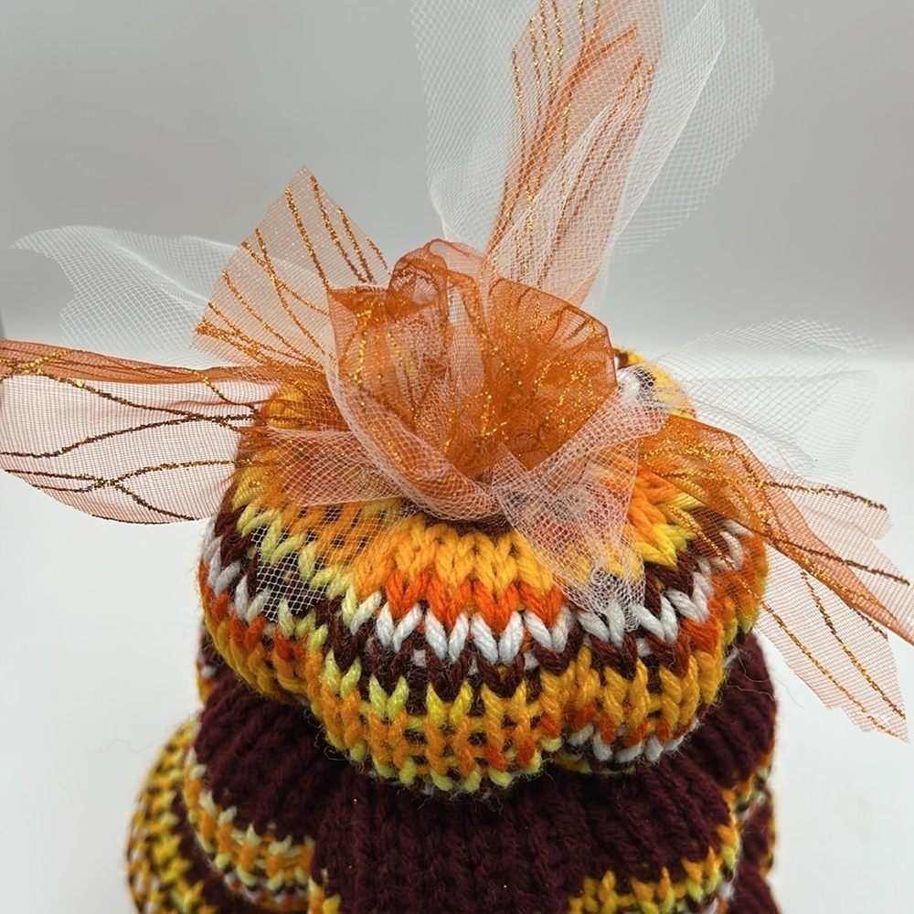 Handcrafted Multicolor Knit Pumpkin stack - Picture 3 of 9